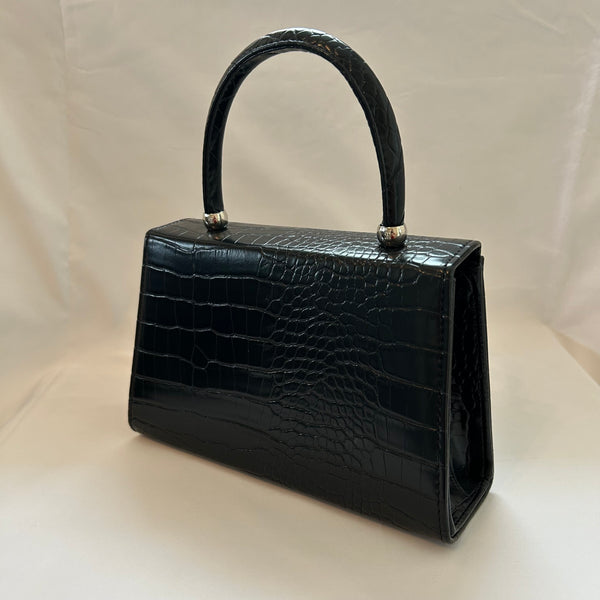 Classic Lucille Handbag in Black - Vintage Inspire
