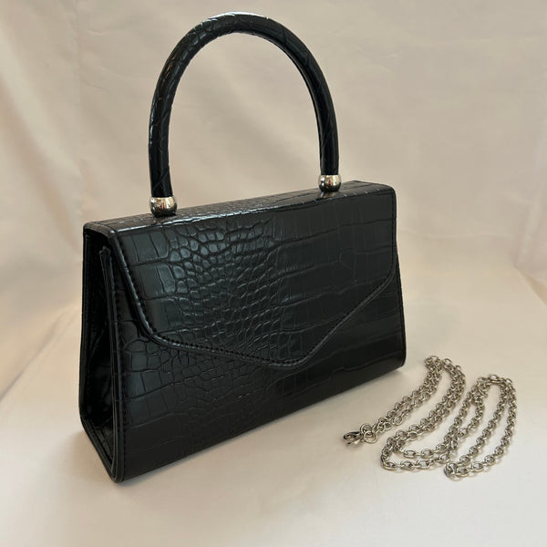 Classic Lucille Handbag in Black - Vintage Inspire