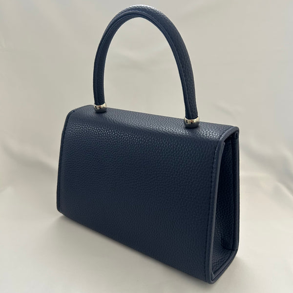 Classic Lucille Handbag in Navy Blue - Vintage Inspired