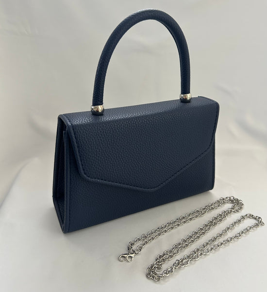 Classic Lucille Handbag in Navy Blue - Vintage Inspired