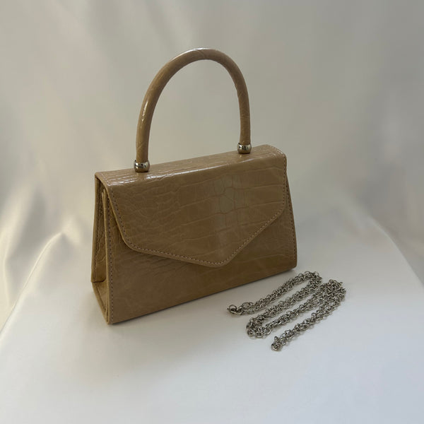 Classic Lucille Handbag in Nude - Vintage Inspired