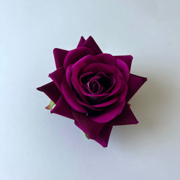 Classic Vintage Mulberry Pink Rose Flower Hair Clip
