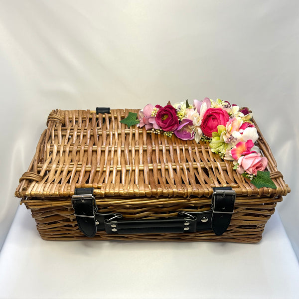 Classic Molly Picnic Basket in Natural Wicker- Vintage Inspired