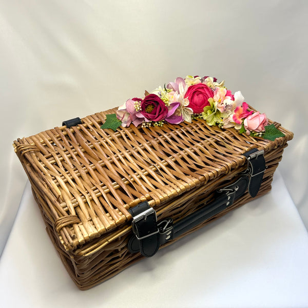 Classic Molly Picnic Basket in Natural Wicker- Vintage Inspired