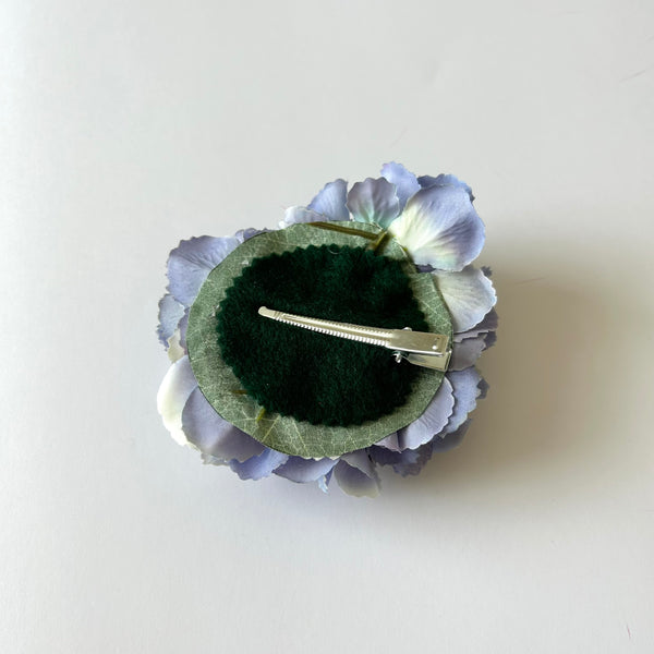 Classic Vintage Pale Blue Hydrangea Flower Hair Clip