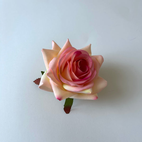 Classic Vintage Pale Pink Blush Rose Flower Hair Clip