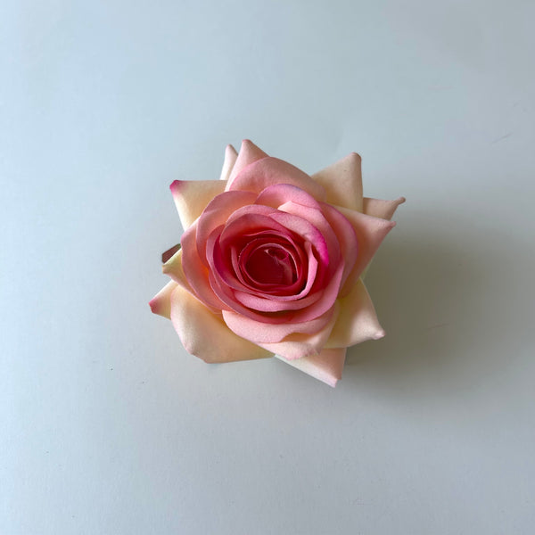 Classic Vintage Pale Pink Blush Rose Flower Hair Clip