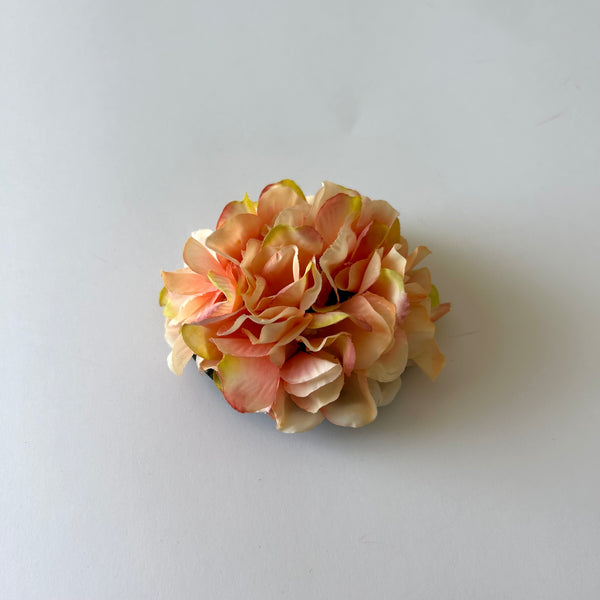 Classic Vintage Peach Blush Hydrangea Flower Hair Clip