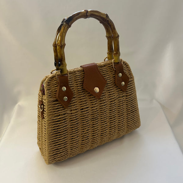 Classic Penny-May Handbag in Nut Brown - Vintage Inspired