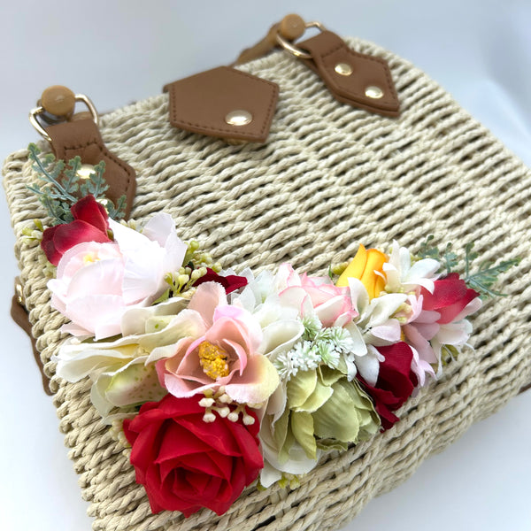 Classic Penny-May Handbag with Blooms - Vintage Inspired