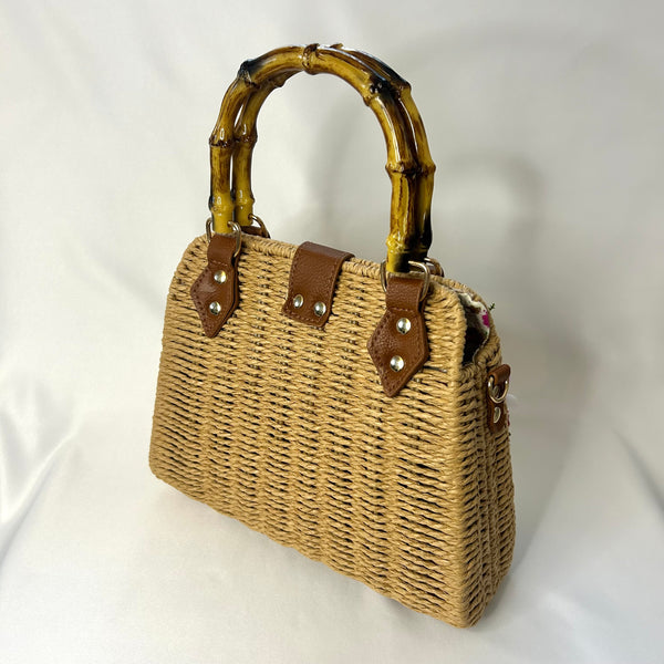 Classic Penny-May Handbag with Blooms - Vintage Inspired