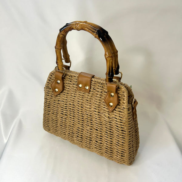 Classic Penny-May Handbag with Blooms - Vintage Inspired