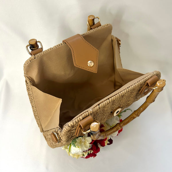 Classic Penny-May Handbag with Blooms - Vintage Inspired