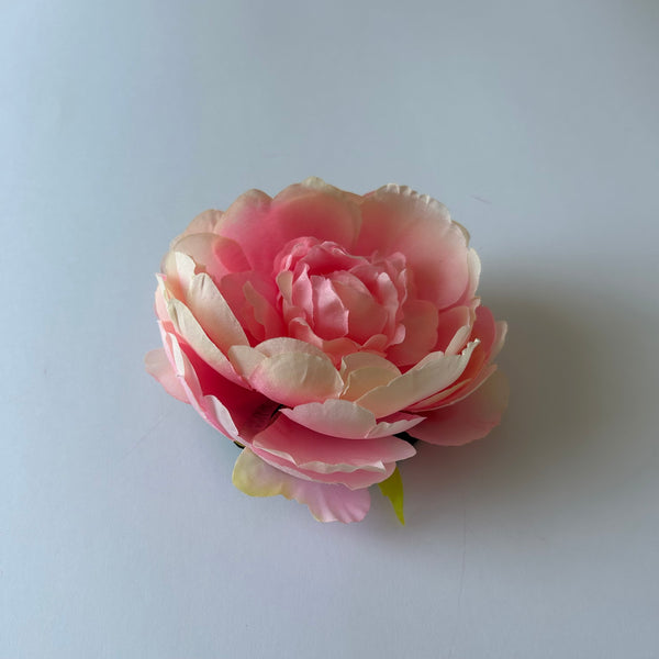 Classic Vintage Pink Blush Peony Flower Hair Clip
