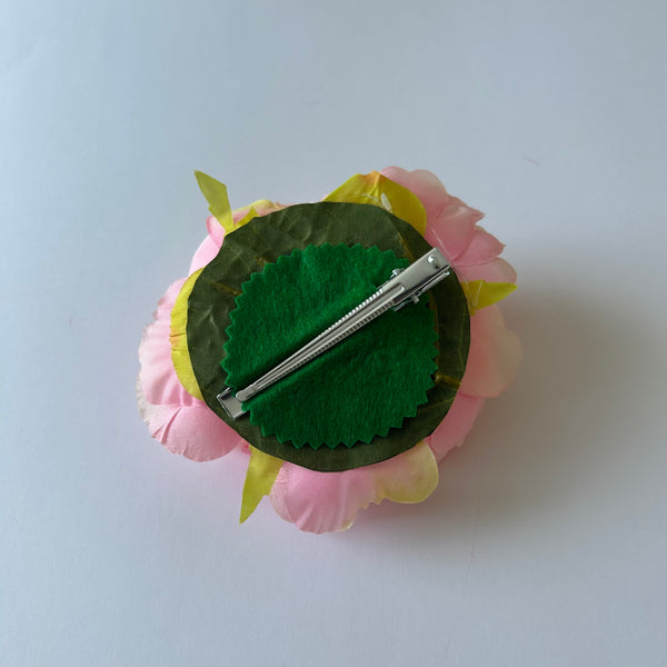 Classic Vintage Pink Blush Peony Flower Hair Clip
