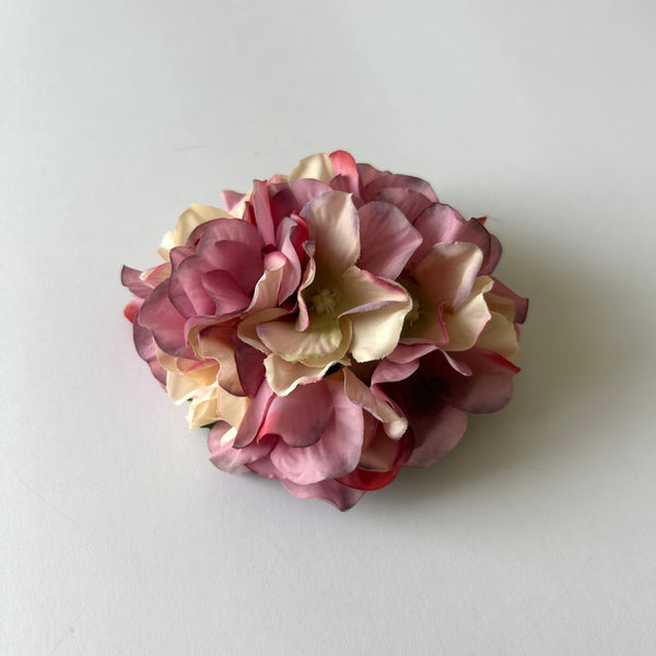 Classic Vintage Pink Blush Hydrangea Flower Hair Clip