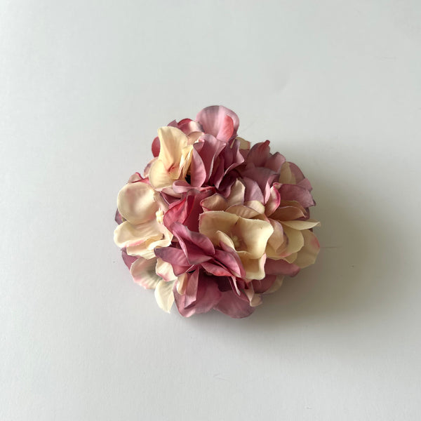 Classic Vintage Pink Blush Hydrangea Flower Hair Clip