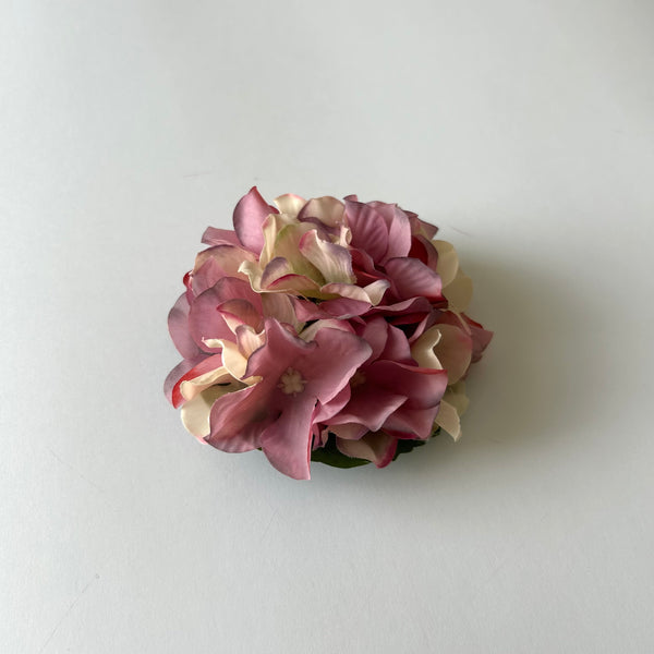 Classic Vintage Pink Blush Hydrangea Flower Hair Clip