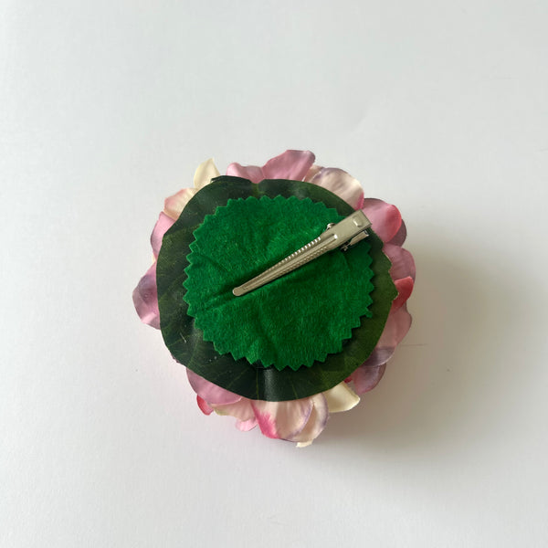 Classic Vintage Pink Blush Hydrangea Flower Hair Clip