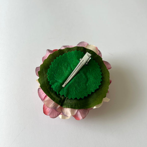 Classic Vintage Pink Blush Hydrangea Flower Hair Clip