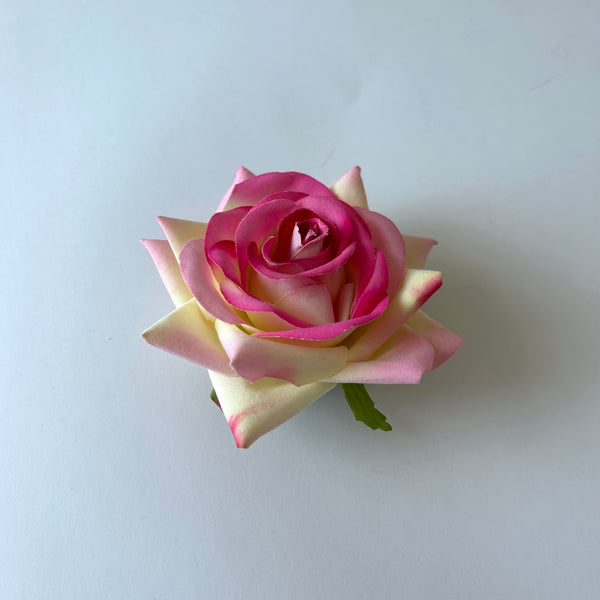 Classic Vintage Pink Blush Rose Flower Hair Clip