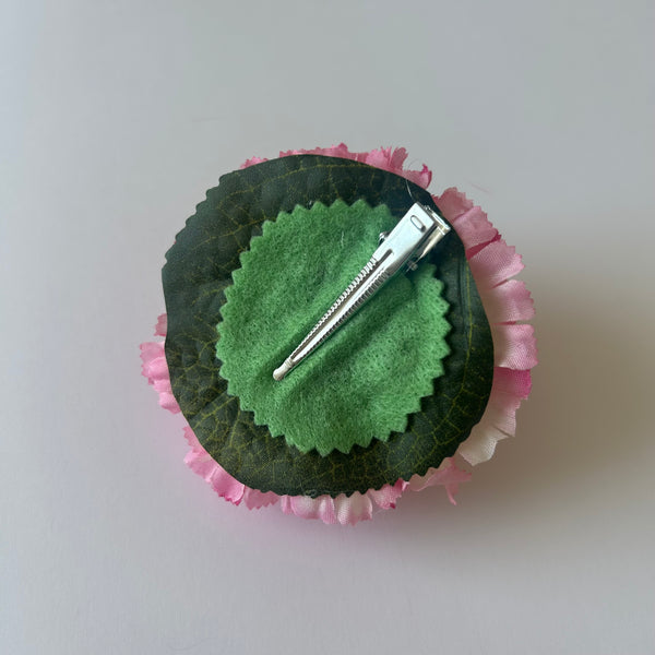 Classic Vintage Pink Carnations Flower Hair Clip