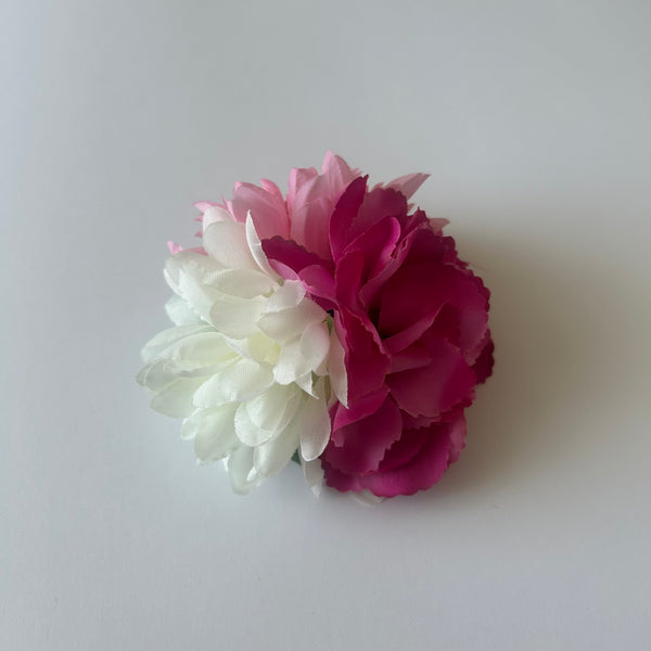 Classic Vintage Pink Dahlia & Cream Dahlia Flower Hair Clip