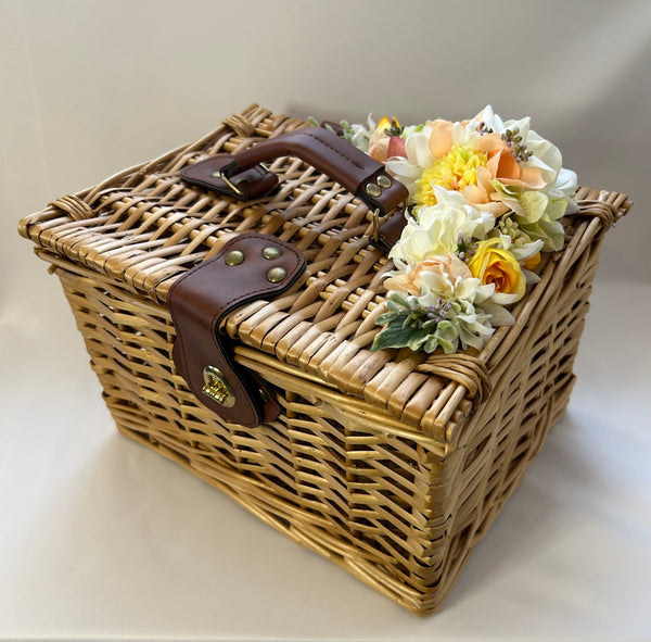 Classic Rosie Picnic Basket in Natural Wicker - Vintage Inspired