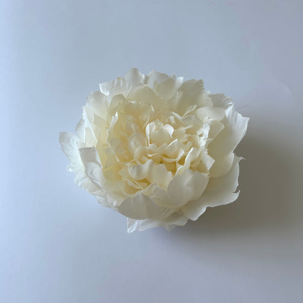 Classic Vintage Large Cream Peony Flower Hair Clip