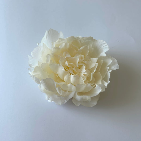 Classic Vintage Large Cream Peony Flower Hair Clip