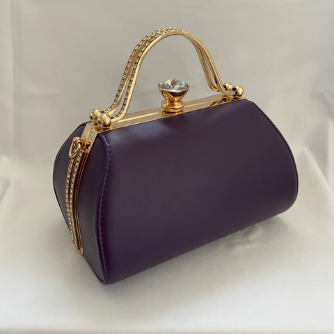 Classic Tia Handbag in Purple - Vintage Inspired