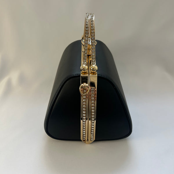 Classic Tia Handbag in Black - Vintage Inspired