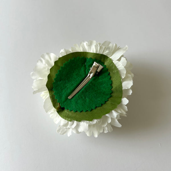 Classic Vintage White Cherry Blossom Flower Hair Clip