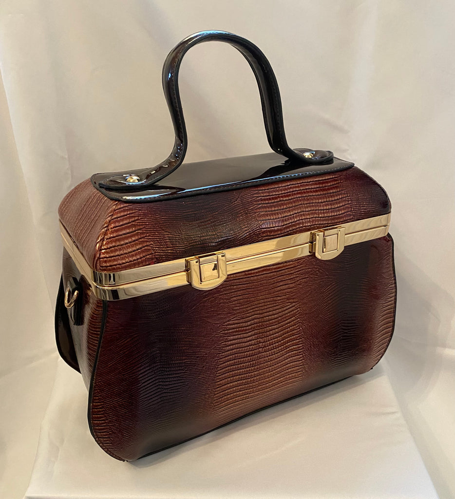 Classic Chloe Anne Handbag in Walnut Red Vintage Inspired Classic Bags In Bloom