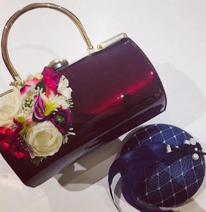 Classic Emma Barrel Handbag in Wine - Handmade Vintage Inspired