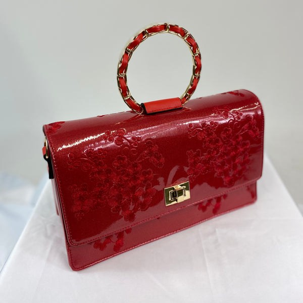 Classic Evie Handbag in Poppy Red