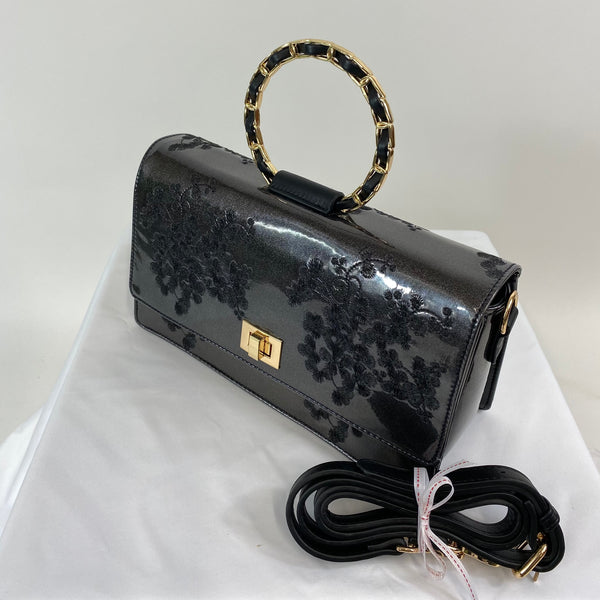 Classic Evie Handbag in Black Slate