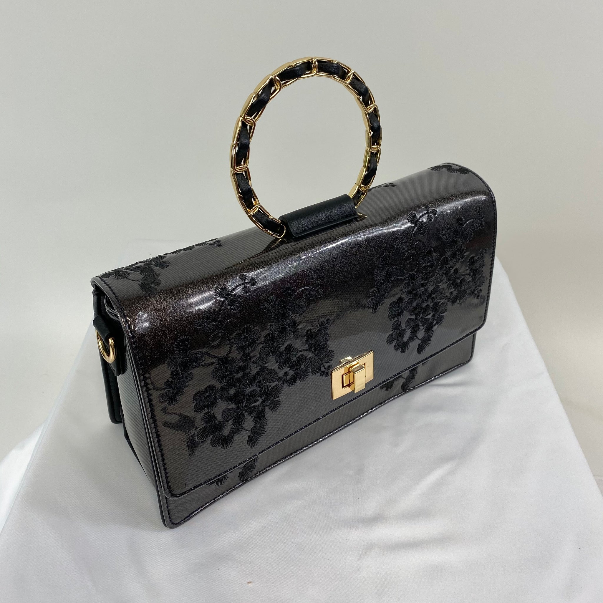 Classic Evie Handbag in Black Slate