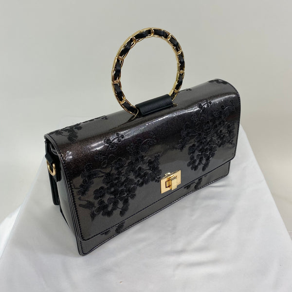 Classic Evie Handbag in Black Slate