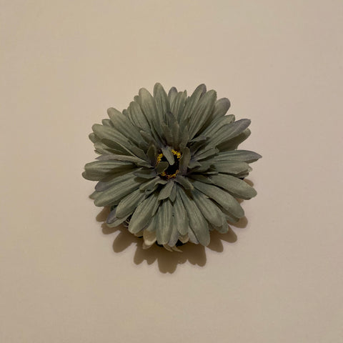 Classic Vintage Jade & White Gerbera & Tuberose Hair Clip
