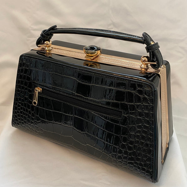Classic Jessica Handbag in Black - Vintage Inspired