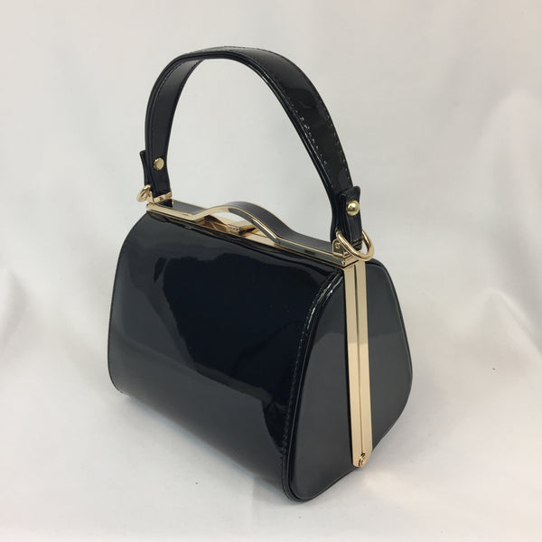 Classic Lilly Handbag in Black - Vintage Inspired