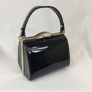 Classic Lilly Handbag in Black - Vintage Inspired