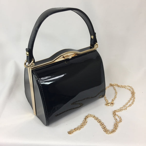 Classic Lilly Handbag in Black - Vintage Inspired