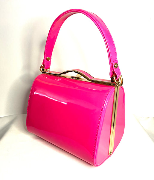Classic Lilly Handbag in Hot Pink - Vintage Inspired
