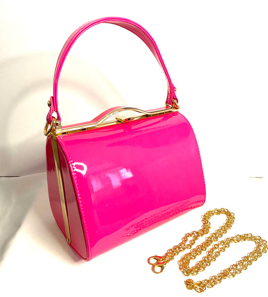Classic Lilly Handbag in Hot Pink - Vintage Inspired