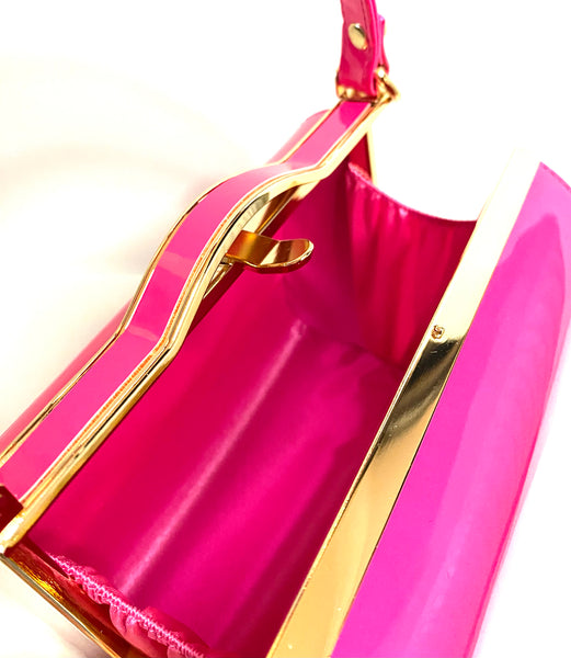 Classic Lilly Handbag in Hot Pink - Vintage Inspired