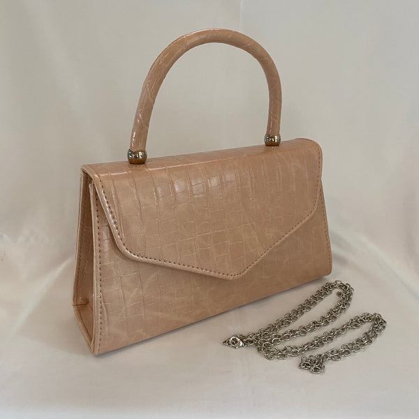Classic Lucy Handbag in Nude - Vintage Inspired