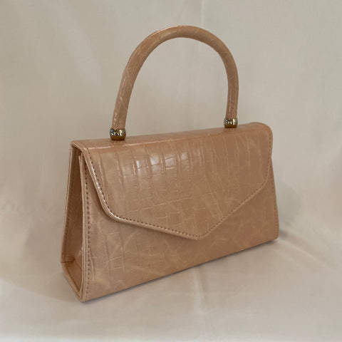 Classic Lucy Handbag in Nude - Vintage Inspired