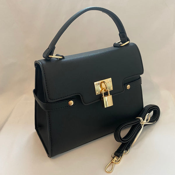Classic Poppy Handbag in Black - Vintage Inspired
